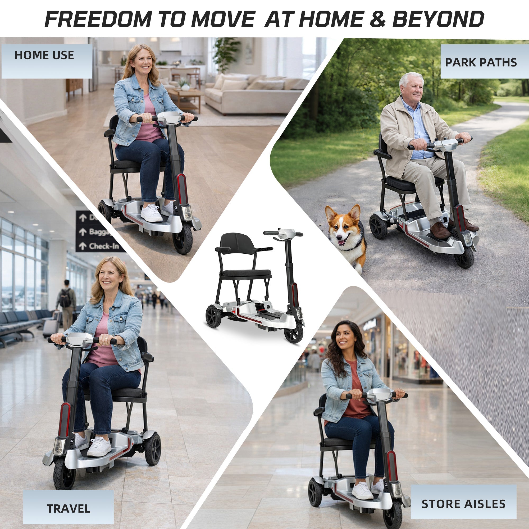 Mbxcooter M3F Ultra-Lightweight Foldable Scooter | 33" Turning Radius