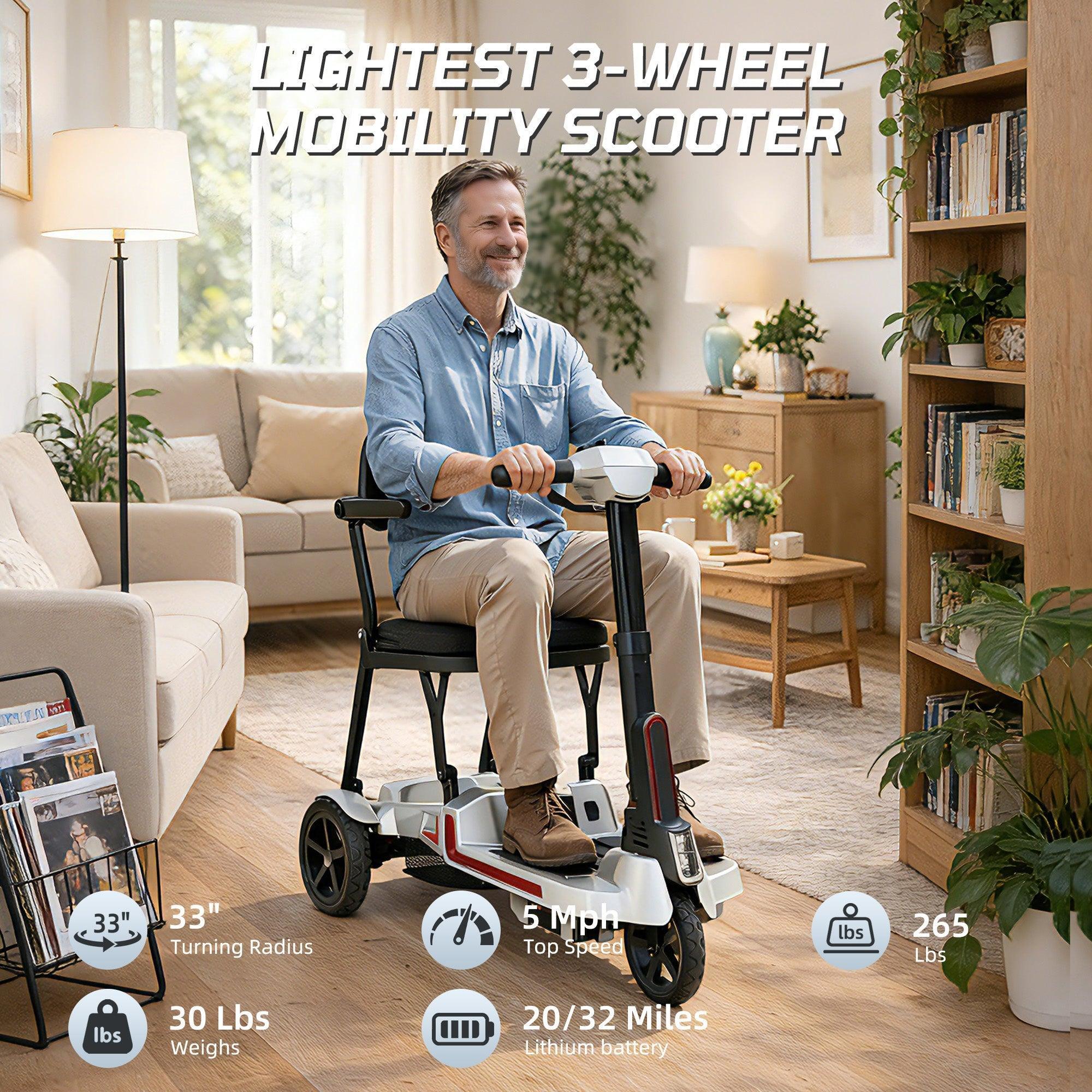 Mbxcooter M3F Ultra-Lightweight Foldable Scooter | 33" Turning Radius