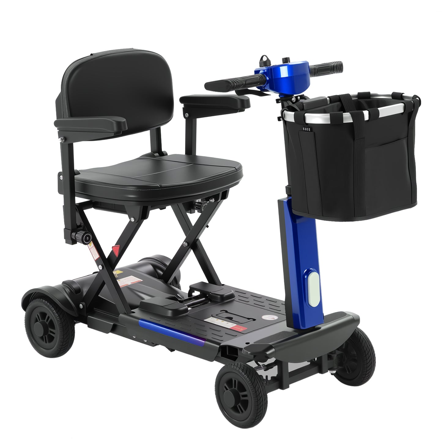 MS20-F Foldable Mobility Scooter for Adults&Seniors 46Lbs Lightweight，350W Powered Electric Folding 4 Wheels Wheelchair，Removable Battery 20Mile Red